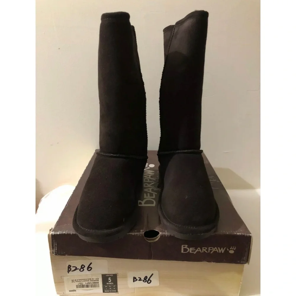 Bearpaw Emma Tall Chocolate womens 5 - Picture 3 of 6